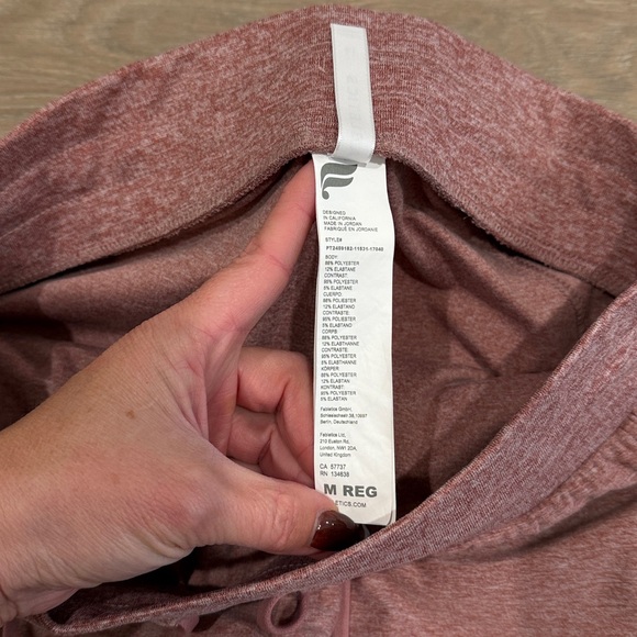 FABLETICS Blush Mauve Heather Cloud Jersey Wide Leg Pant Lounge Comfy Soft Sz M - Picture 9 of 12